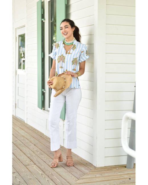 Just Darviny Blue Kristina Top Santa Barbara