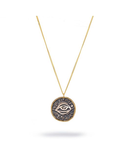 Ebru Jewelry Metallic Protective Eye Symbol Sterling & Pendant Necklace