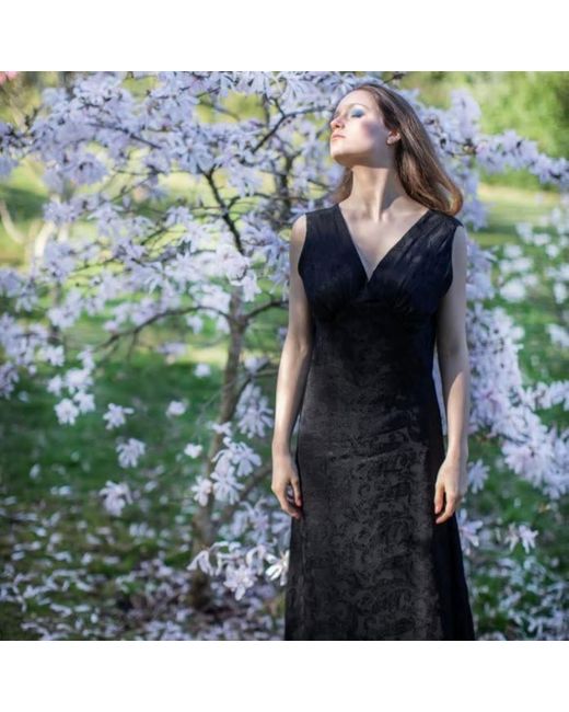 NUMBAT Black Ada Silk Jacquard Dress