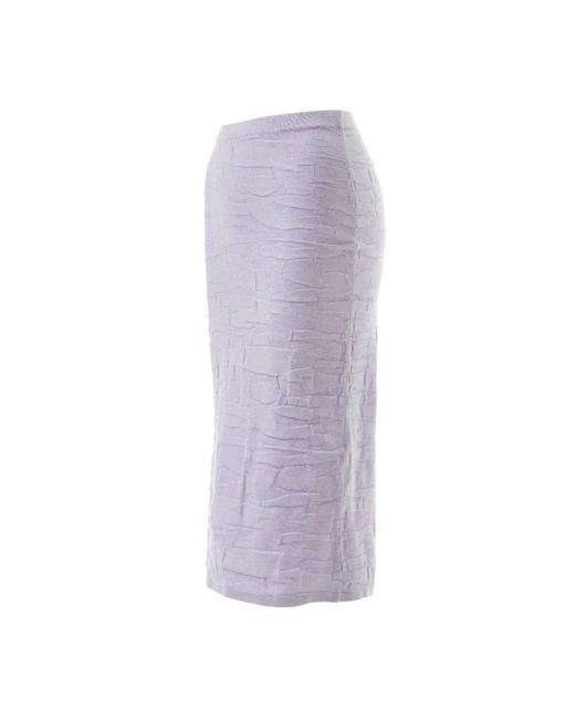 Fully Fashioning Purple Vicky Geometric Jacquard Knit Skirt