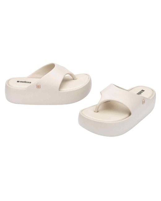 Melissa White Neutrals Free Platform Thong