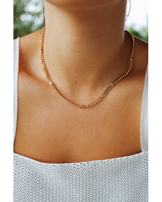 Adriana Pappas Designs Metallic Teardrop Crystal Necklace