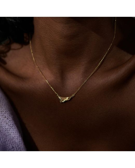Janus Edinburgh Metallic Selkie Fish Fin Mini Vermeil Necklace