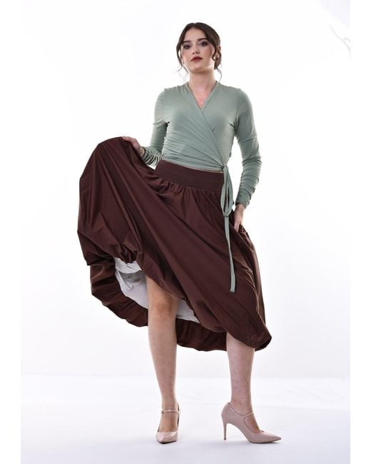 Frock Tales Brown Enoki Puffball Skirt