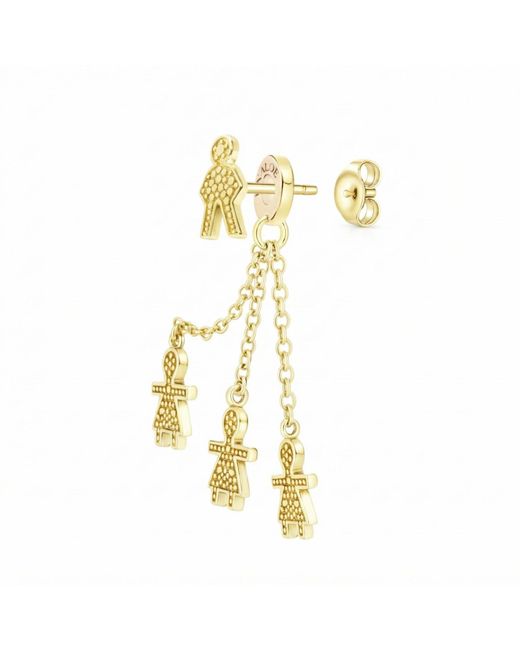 Unaloe Metallic Plated Family Charm Chain Drop Earrings – Designer Statement Jewelry For