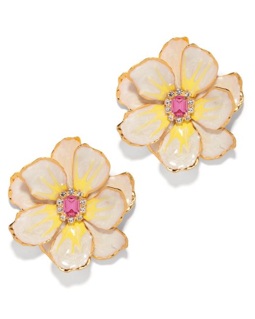 The Pink Reef Red Large Jewel Box Floral Earrings