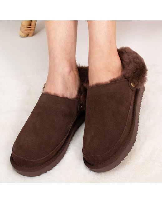 Pretty You London Red Hallie Sheepskin Multiway Slippers