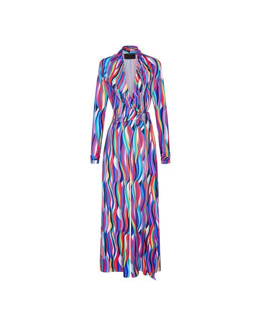 Beatrice von Tresckow Blue Abstract Wide Leg Jumpsuit