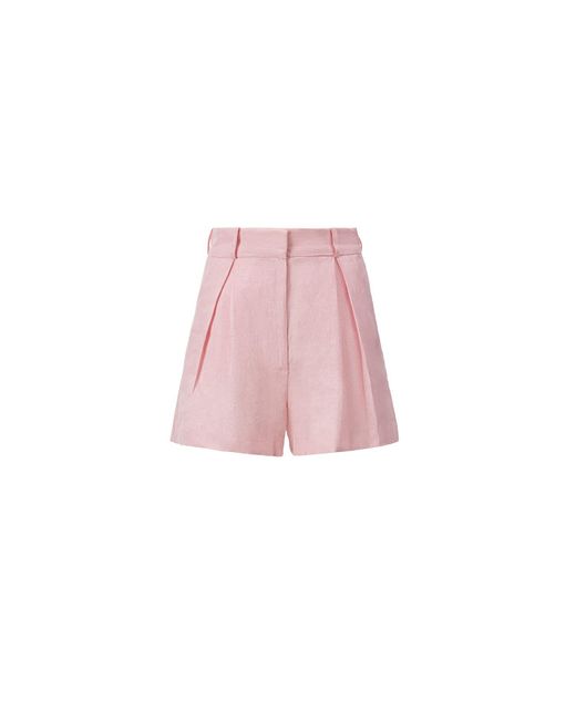 Lita Couture Pink Linen Shorts
