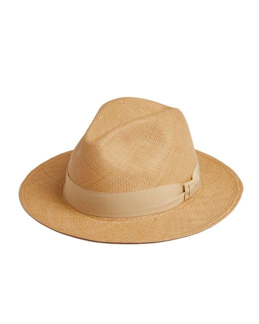 Dasmarca Hats Natural Dasmarca Riley Genuine Panama Straw Trilby Hat For - Sand