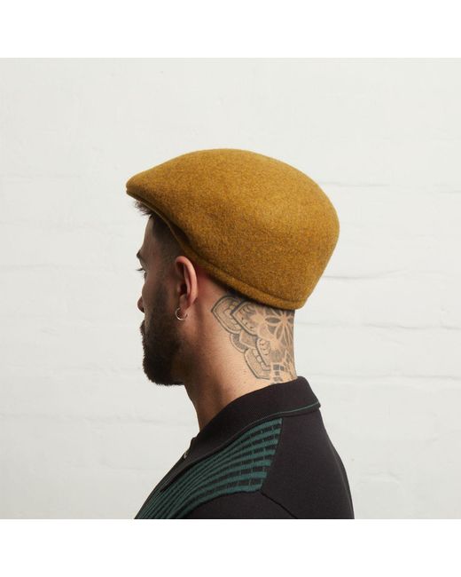 Dasmarca Hats Green Tate Dijon Blocked Melange Felt Cap for men