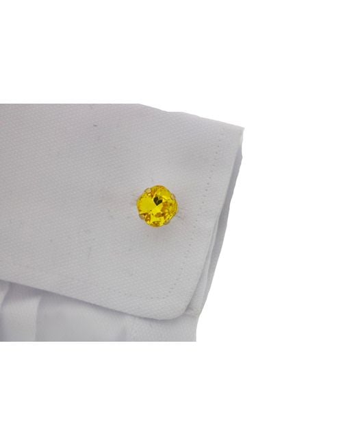 Vicki Sarge Yellow The Stud Cufflink for men