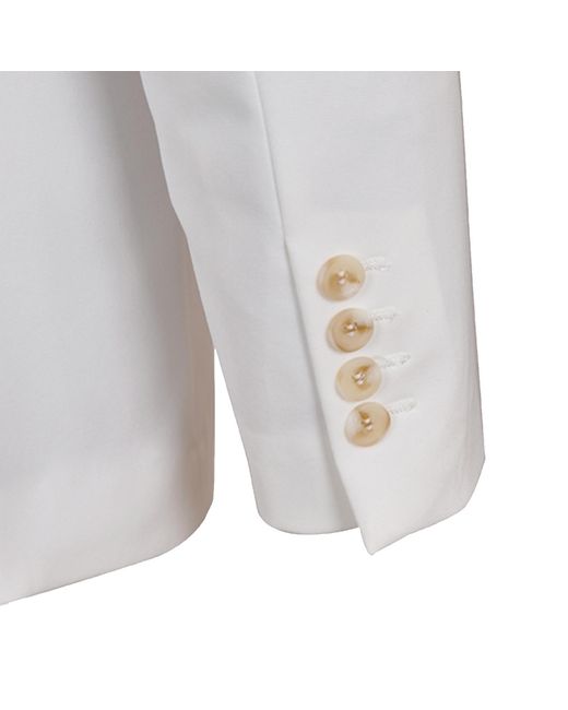 DAVID WEJ White Ashford Relaxed Double-Breasted Blazer – for men