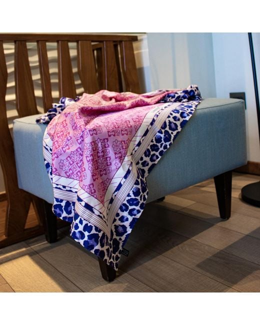 Lamberty Munich Pink Tibetan Tranquility Maxi Silk Twill Scarf