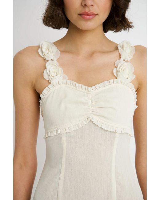 Amy Lynn White Neutrals Loren Semi Sheer Maxi Dress