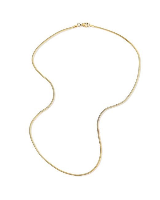 Ellie Vail Jewelry Metallic Desi Herringbone Chain Necklace