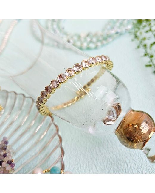 Farra Metallic Flexible Zircon Stone Tennis Bracelet