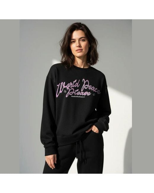 Dont Eat the Homies Black World Peace Please Crewneck