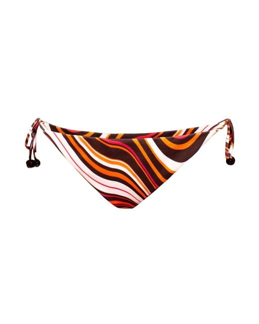 Kikki-G Swimwear Orange Josie Bikini Retro Print Bottom