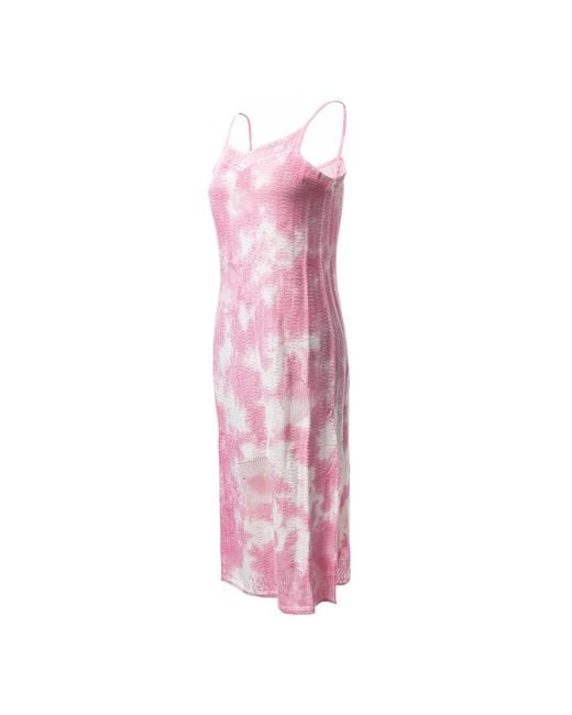 Fully Fashioning Pink Zelda Floating Stitch Midi Dress