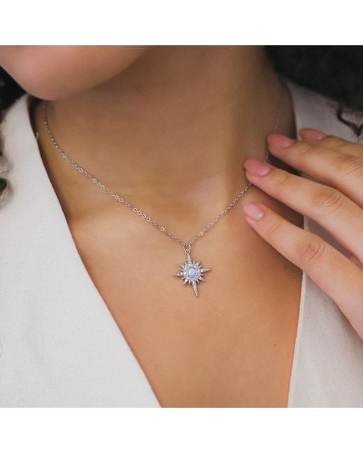 Luna Charles Metallic North Star Pendant Necklace