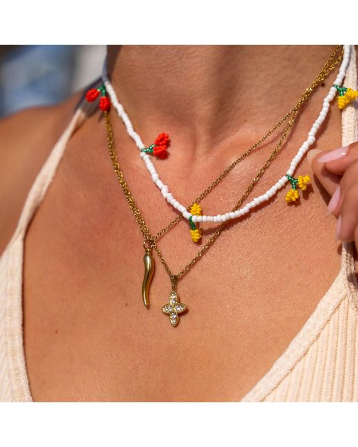 Mickey's Girl Metallic Italian Horn Necklace