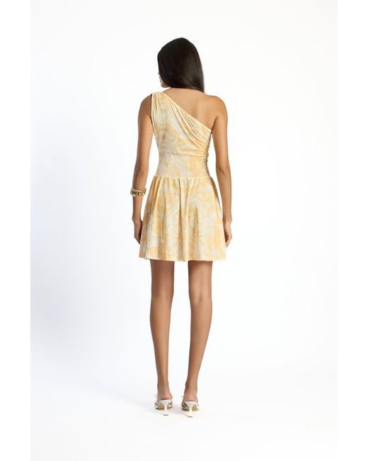 No'design Natural Fleur One-Shoulder Mini Dress