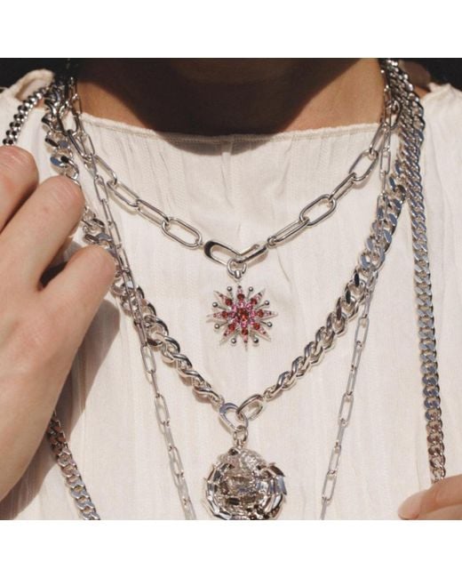 Onia Metallic Maxi Cuban Link Necklace