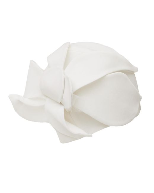 Julia Allert White Avant-garde Brimless Hat