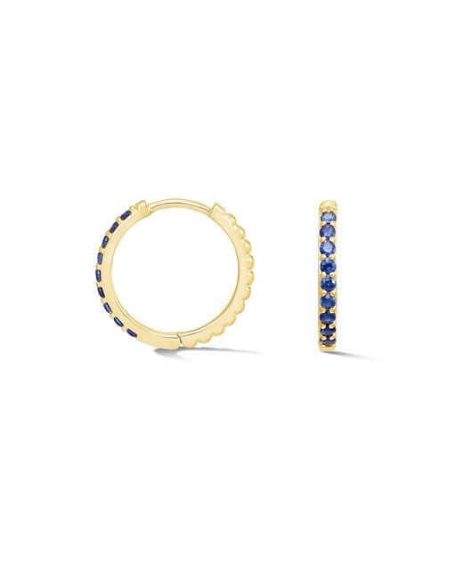 Dower & Hall Metallic Large Sapphire Lumiere Hoops