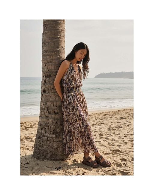 Nooki Design Brown Freda Printed Maxi Dress-Multi