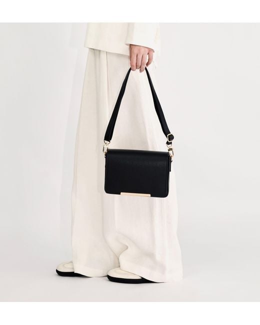 Apatchy London Black The Newbury Leather Crossbody Bag