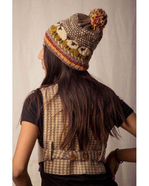 Charkha & Loom Brown Sheepish Beanie