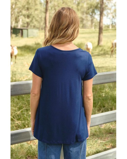 Adrift Clothing Blue Swing Tee