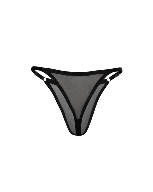 Daily Underwear Gray Adjustable String Panties Base