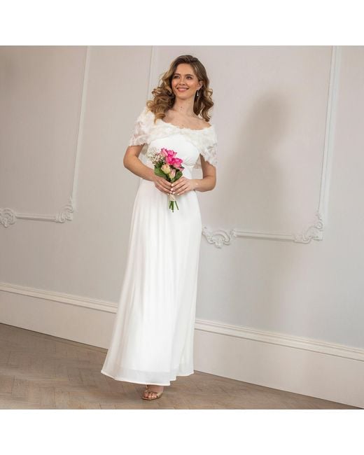 Alie Street London White Juliette Cape Wedding Gown