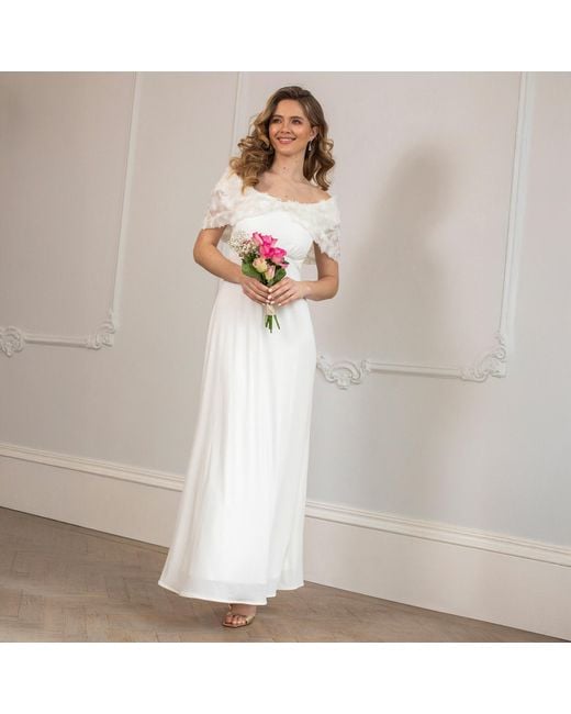 Alie Street London White Juliette Cape Wedding Gown