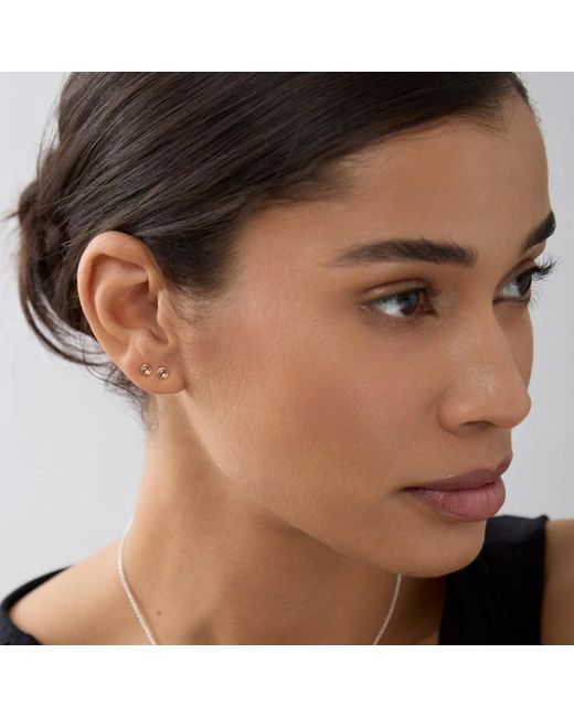 Dinny Hall Metallic Amethyst Chequerboard Stud Earrings