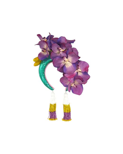 Julia Clancey Purple Luxe Montze Jade Orchid Bloom Band