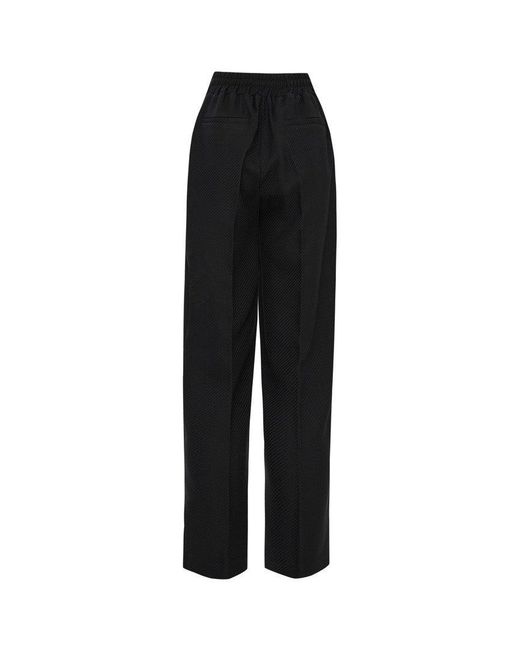 Exquise Black Relaxed Wide Leg Straight Pants