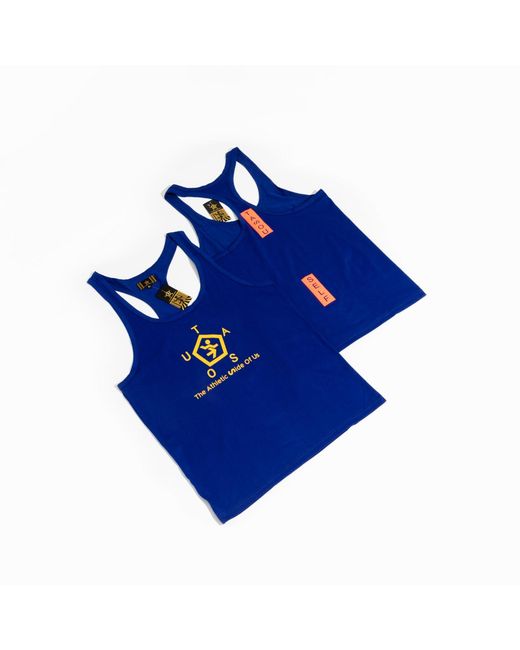 Chuks Collins Blue Logo Printed Tank Top Royal- Diffusion Collection for men