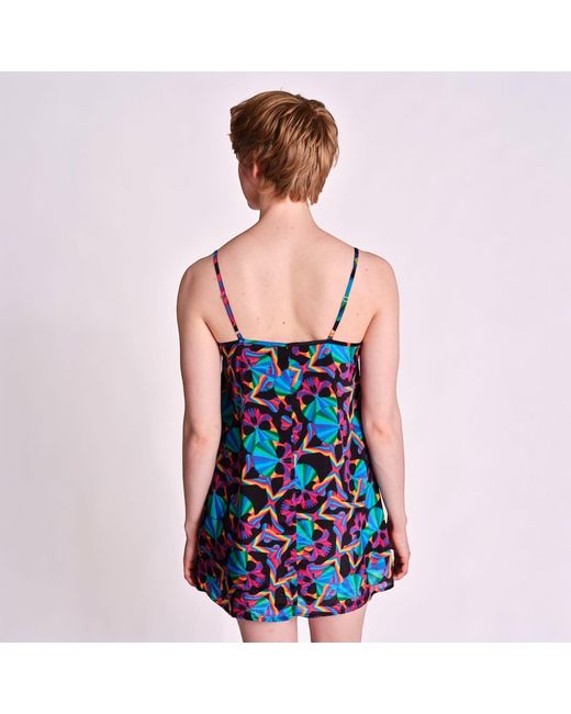 Any Old Iron Blue Skull Short Dress