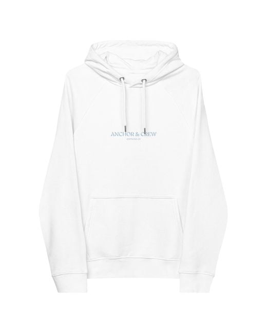 Anchor and Crew White Two Elysian Editions Organic Cotton Hoodie for men