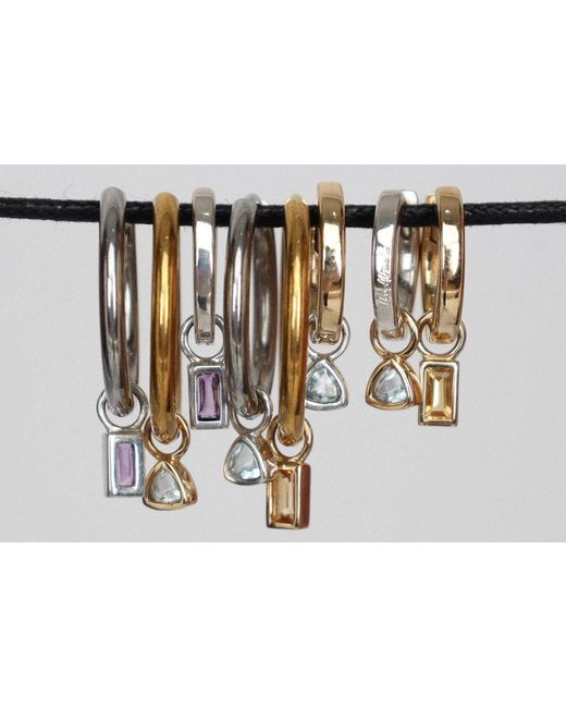 Hillary Alexandria White Ever Amethyst Earring Charm Pair