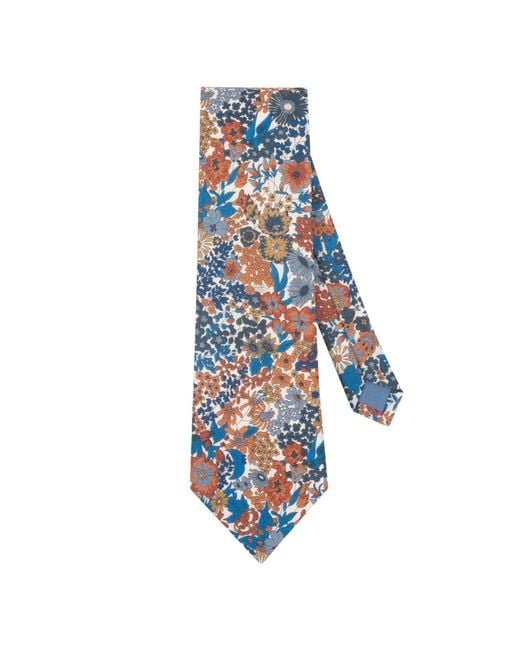 LE COLONEL Blue Liberty Margaret Tie for men