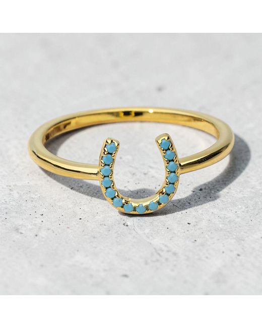 Native Gem Metallic Lucky Horseshoe Ring