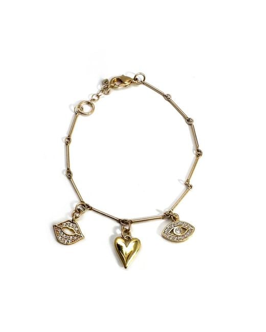 Rachel Nathan Metallic Chain: Love Letter Bracelet