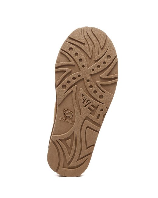 EverAu Australia Brown Jaeger Low Ankle Slippers