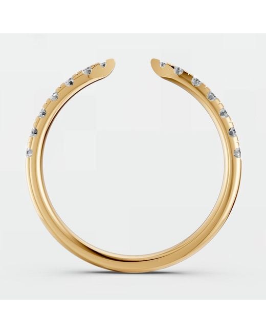 Aya Fine Jewelry Metallic Round Cut Lab Diamond Open Anniversary Band Ring