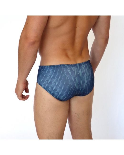 Us Merman Blue Super Jon Racing Brief for men